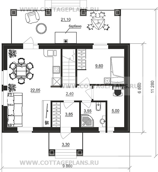 Поэтажные планы проект дома 75-79 общ. площадь 95,40 м2
