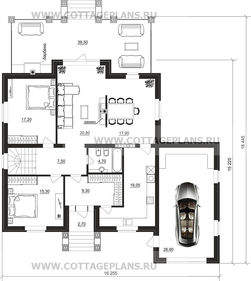 Поэтажные планы проект дома 101-05 общ. площадь 340,05 м2