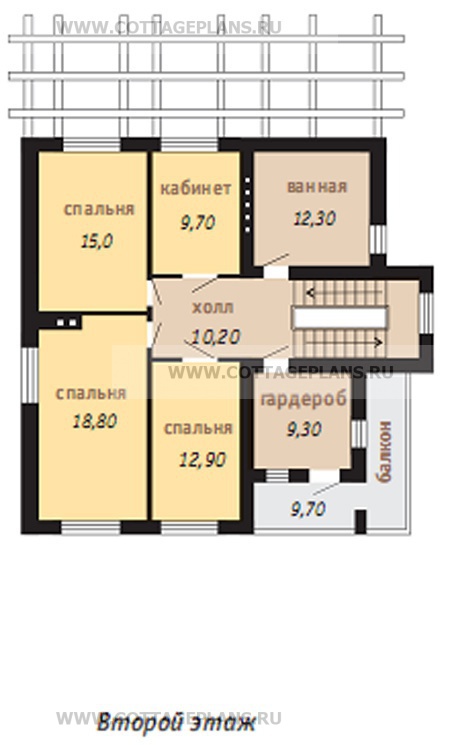 Поэтажные планы проект дома 59-24 общ. площадь 355,1 м2