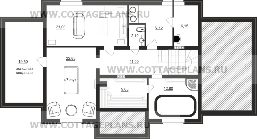 Поэтажные планы проект дома 71-61 общ. площадь 339,75 м2