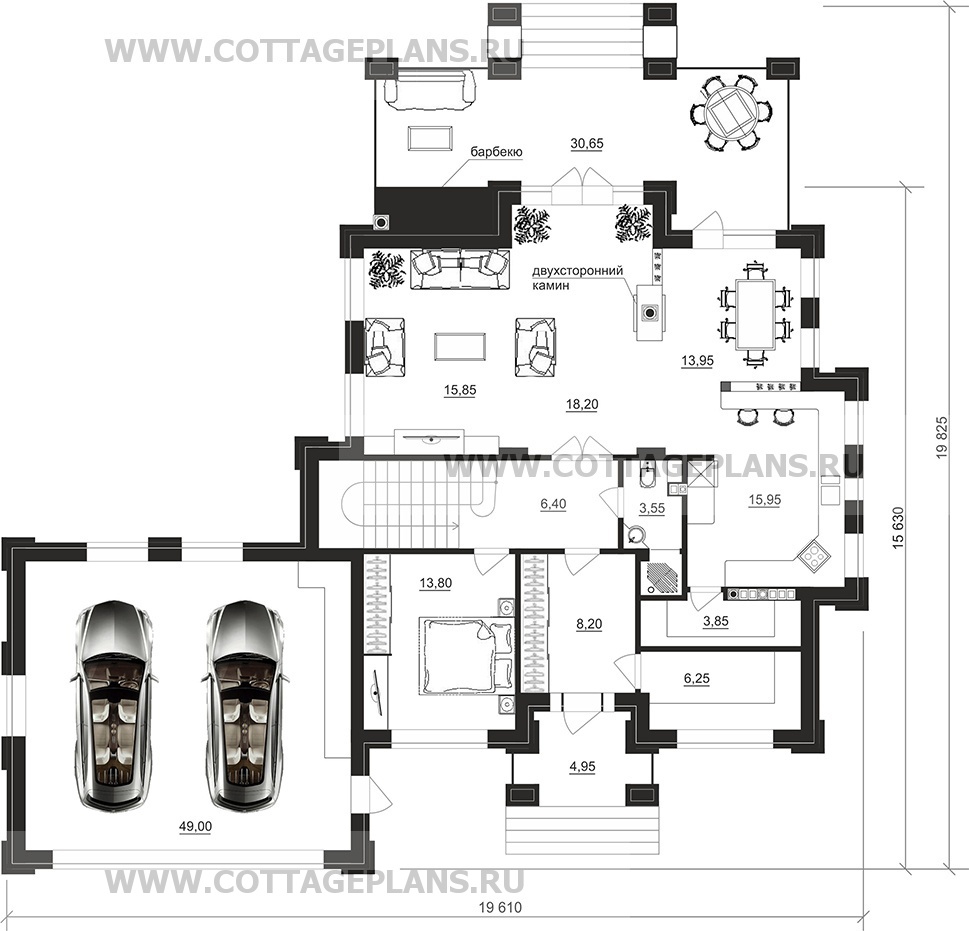 Поэтажные планы проект дома 201-94 общ. площадь 366,80 м2