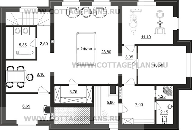 Поэтажные планы проект дома 91-51 общ. площадь 188,80 м2