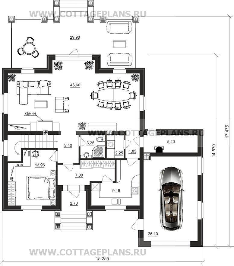 Поэтажные планы проект дома 77-95 общ. площадь 207,90 м2