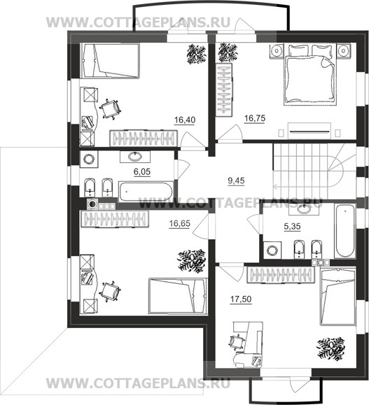 Поэтажные планы проект дома 14-26 общ. площадь 182,85 м2
