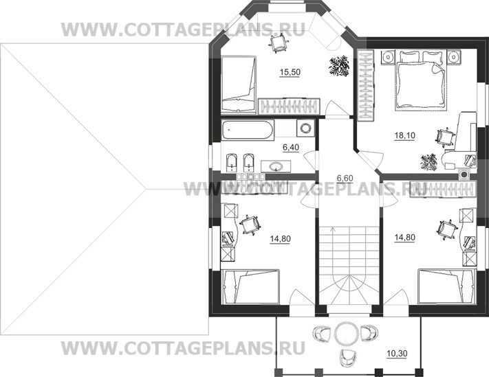 Поэтажные планы проект дома 87-72 общ. площадь 208,45 м2