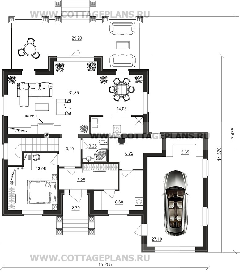 Поэтажные планы проект дома 77-10 общ. площадь 196,00 м2