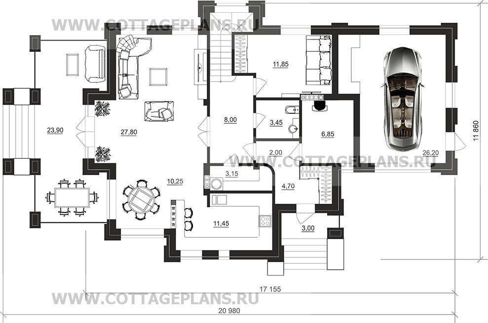 Поэтажные планы проект дома 200-87 общ. площадь 202,95 м2