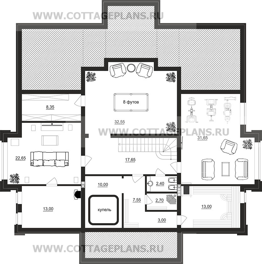 Поэтажные планы проект дома 101-23 общ. площадь 469,35 м2