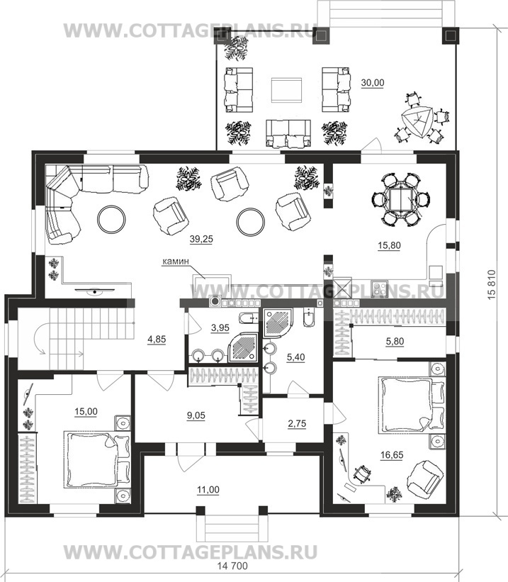 Поэтажные планы проект дома 24-08 общ. площадь 390,80 м2