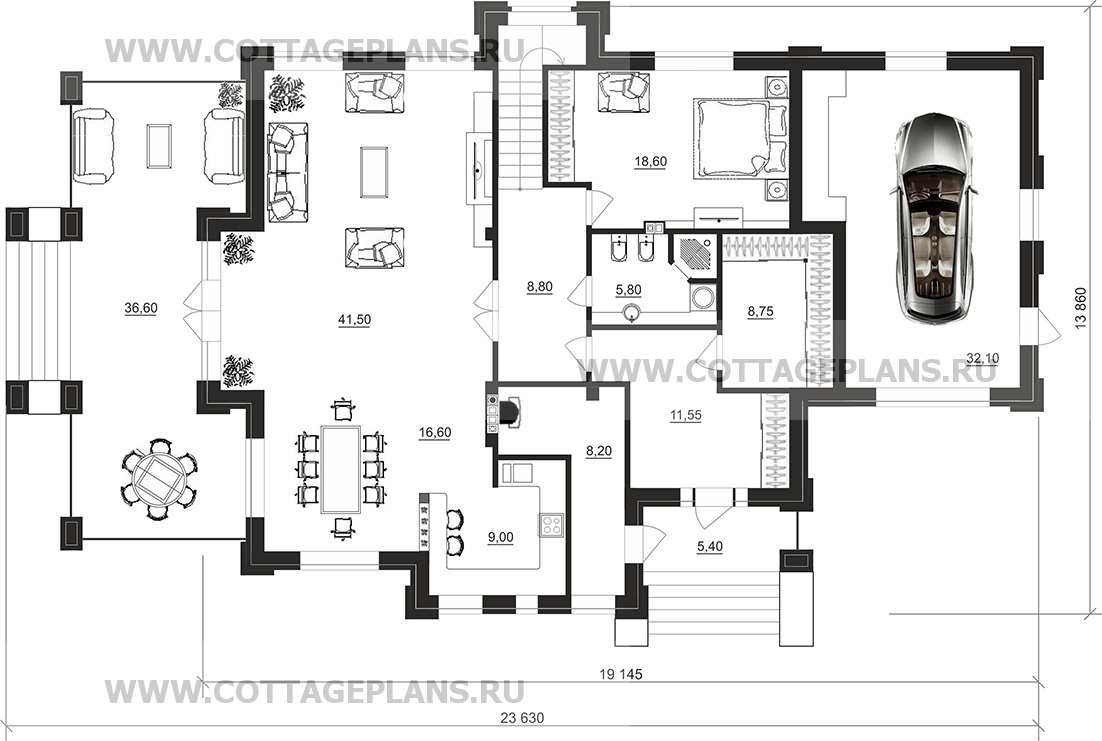 Поэтажные планы проект дома 200-89 общ. площадь 287,40 м2