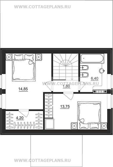 Поэтажные планы проект дома 76-78 общ. площадь 124,20 м2