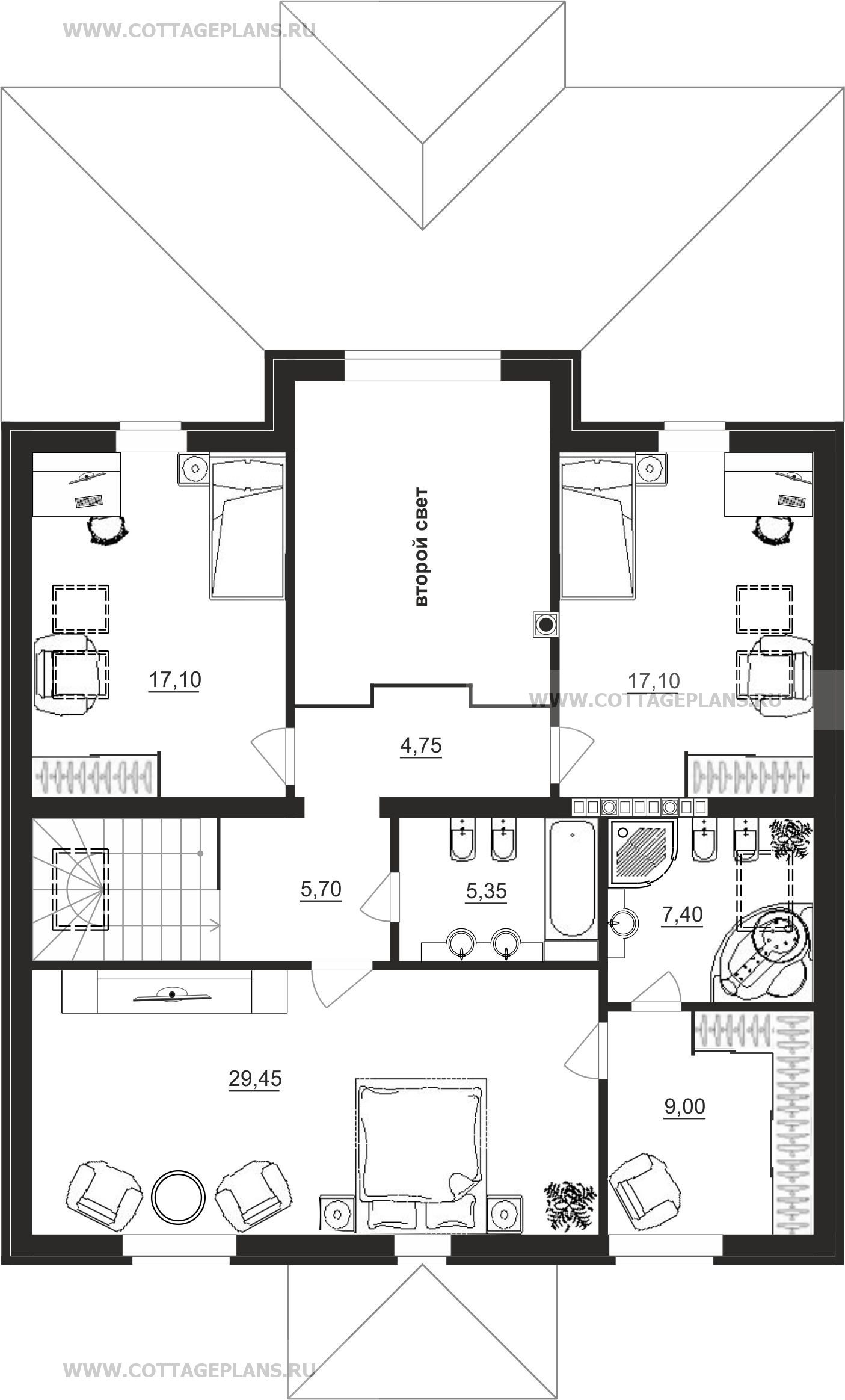 Поэтажные планы проект дома 78-99 общ. площадь 306,50 м2