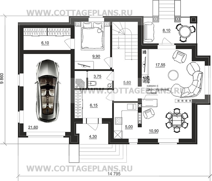 Поэтажные планы проект дома 93-96 общ. площадь 223,20 м2