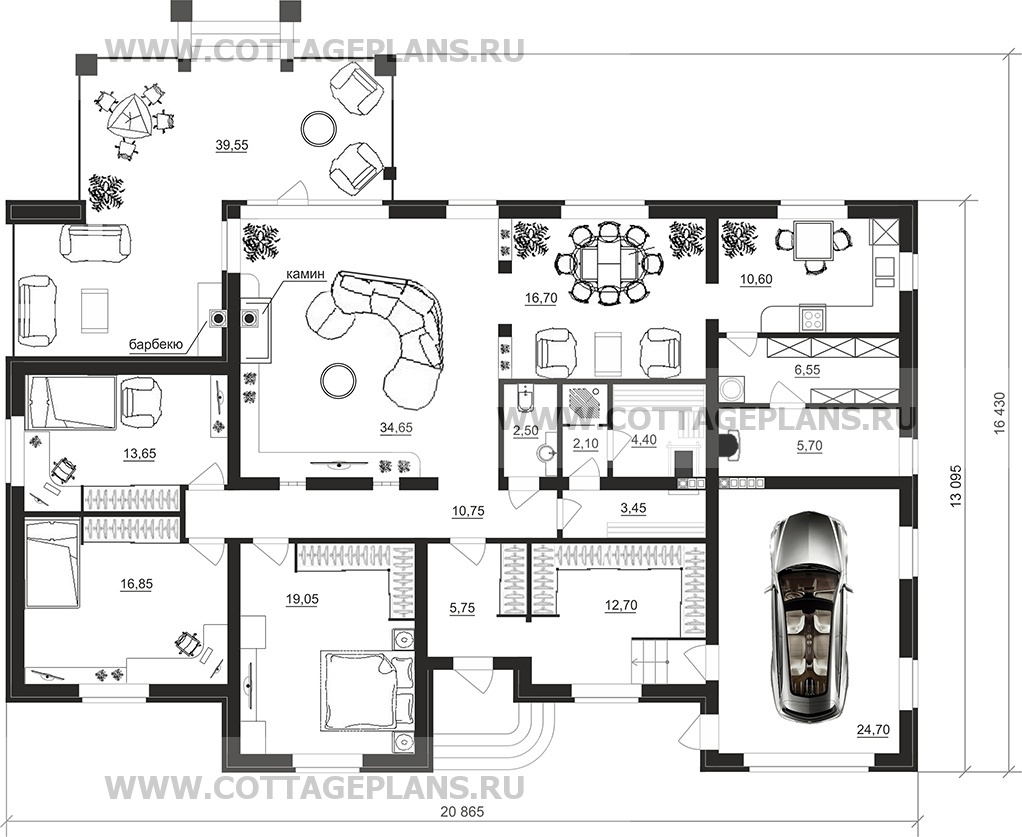 Поэтажные планы проект дома 07-22 общ. площадь 190,10 м2