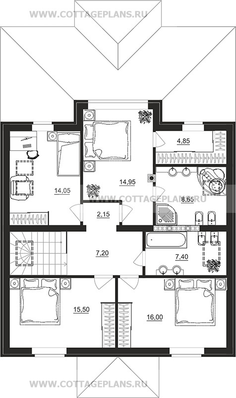 Поэтажные планы проект дома 78-83 общ. площадь 263,85 м2
