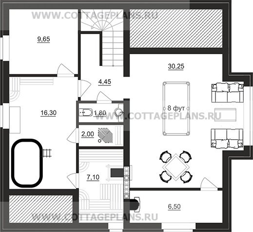 Поэтажные планы проект дома 93-86 общ. площадь 243,90 м2