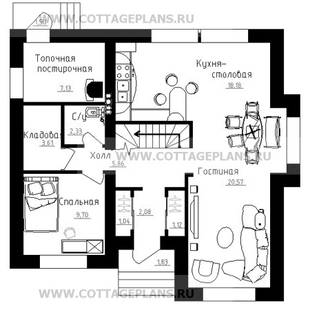 Поэтажные планы проект дома 20-33 общ. площадь 146.30 м2