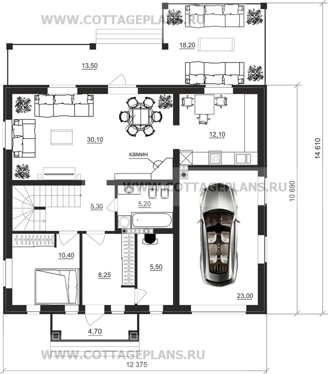 Поэтажные планы проект дома 87-62 общ. площадь 163,50 м2