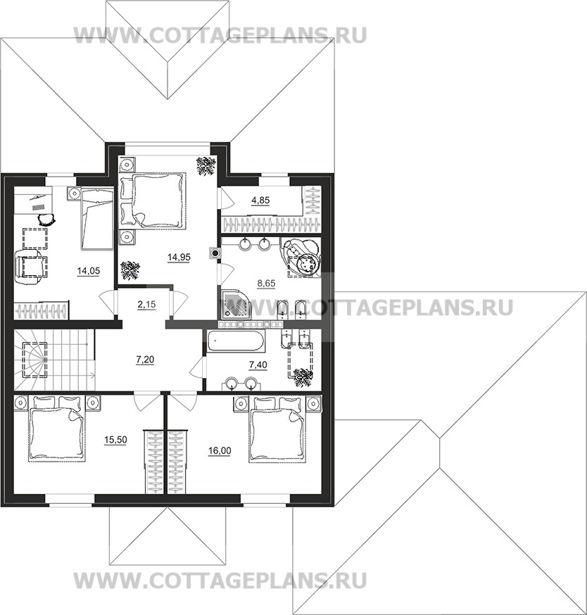 Поэтажные планы проект дома 98-92 общ. площадь 321,20 м2