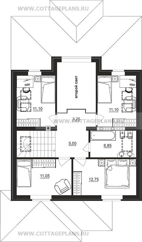 Поэтажные планы проект дома 201-00 общ. площадь 201,60 м2