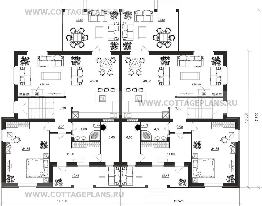 Поэтажные планы проект дома 09-13 общ. площадь 404,30 м2