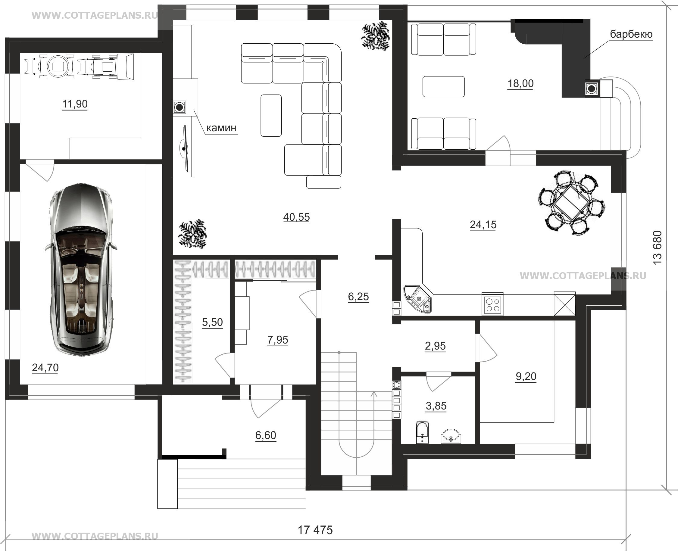 Поэтажные планы проект дома 105-59 общ. площадь 275,35 м2