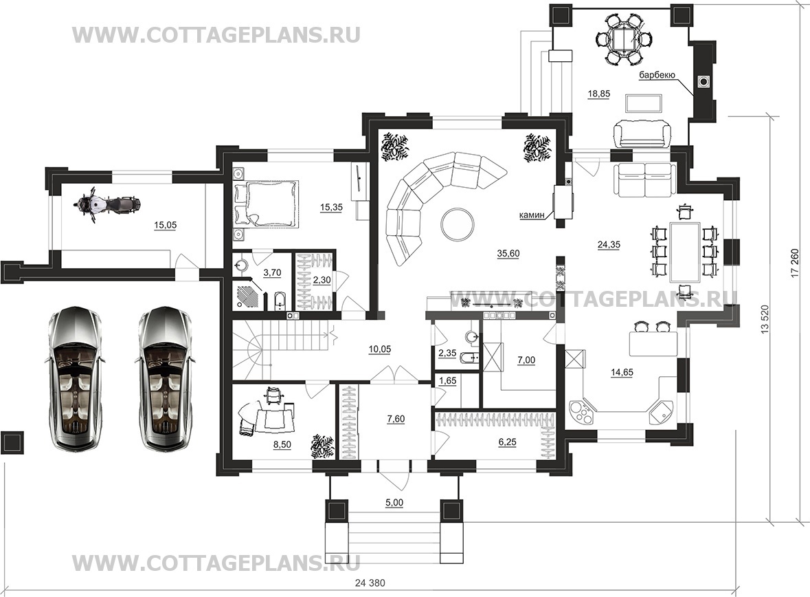 Поэтажные планы проект дома 105-08 общ. площадь 419,60 м2