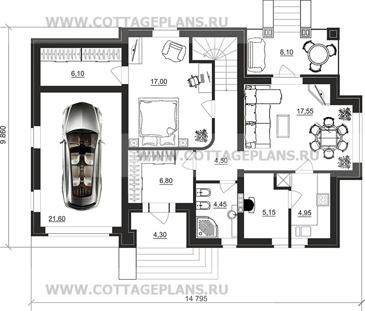 Поэтажные планы проект дома 29-96 общ. площадь 157,45 м2