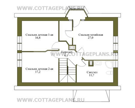 Поэтажные планы проект дома 33-86 общ. площадь 135,8м2