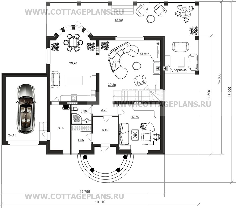 Поэтажные планы проект дома 75-96 общ. площадь 204,55 м2