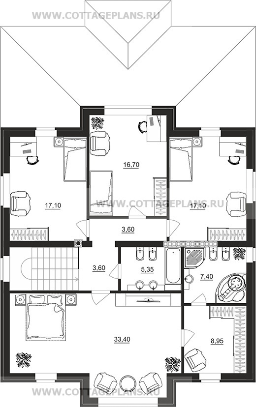 Поэтажные планы проект дома 93-99 общ. площадь 312,50 м2