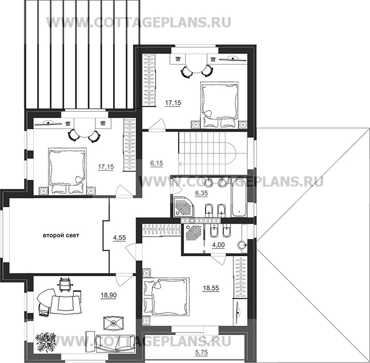 Поэтажные планы проект дома 78-63 общ. площадь 332,05 м2