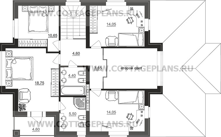 Поэтажные планы проект дома 78-16 общ. площадь 247,25 м2