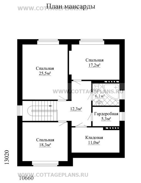 Поэтажные планы проект дома 49-17 общ. площадь 198,7 м2