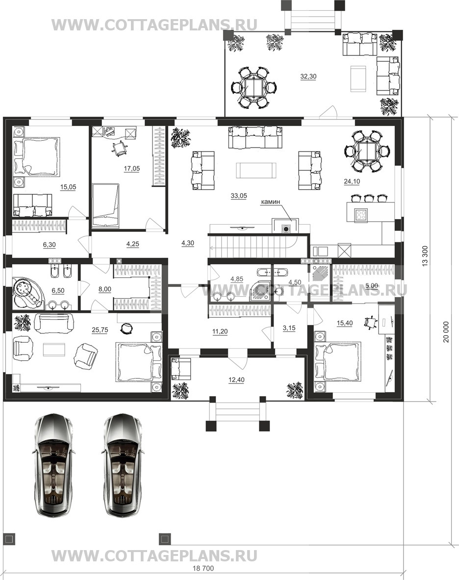 Поэтажные планы проект дома 91-04 общ. площадь 418,15 м2