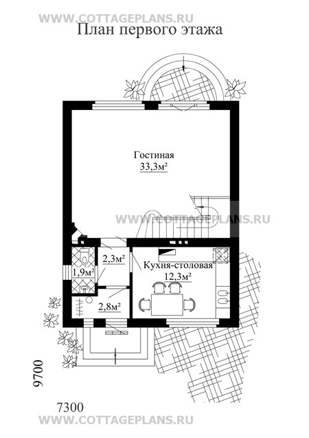 Поэтажные планы проект дома 49-02 общ. площадь 100м2