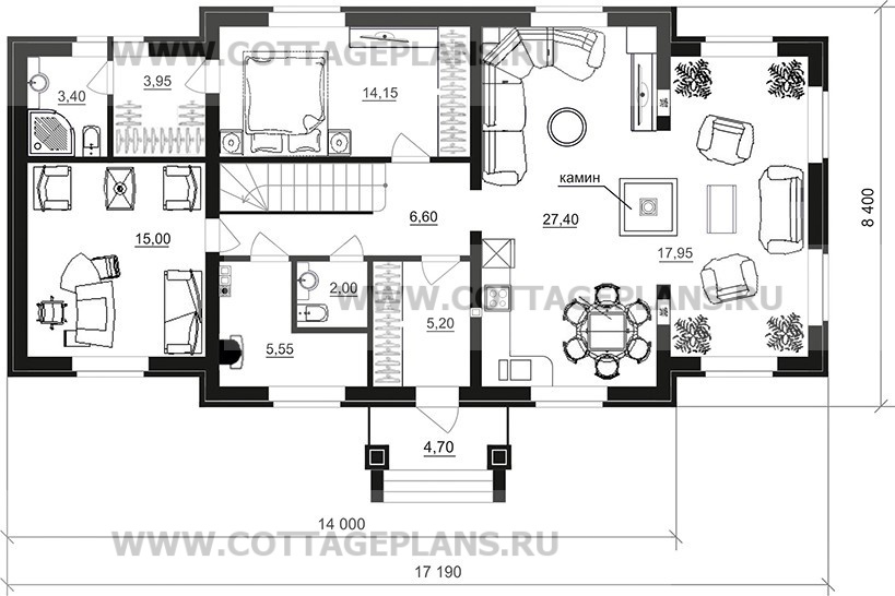 Поэтажные планы проект дома 94-40 общ. площадь 160,50 м2