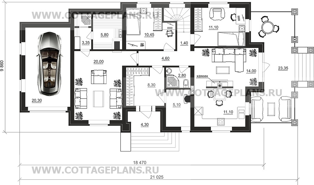 Поэтажные планы проект дома 94-92 общ. площадь 188,15 м2
