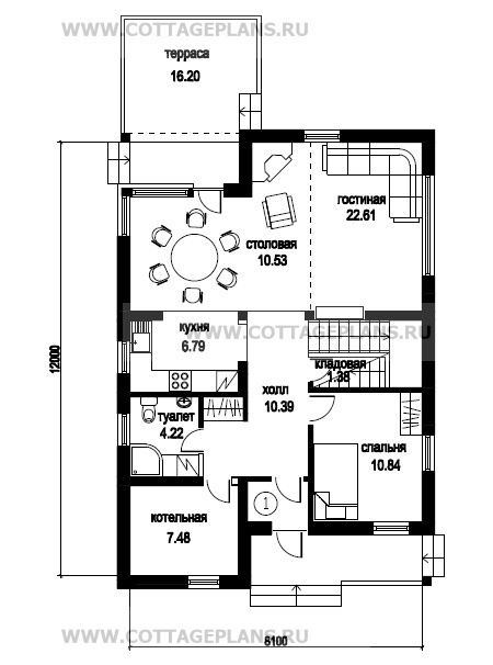 Поэтажные планы проект дома 79-22 общ. площадь 142,87 м2