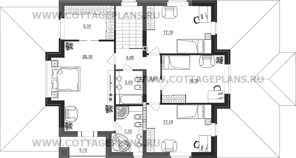 Поэтажные планы проект дома 71-95 общ. площадь 382,95 м2