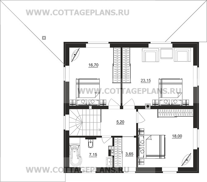 Поэтажные планы проект дома 206-29 общ. площадь 181,50 м2