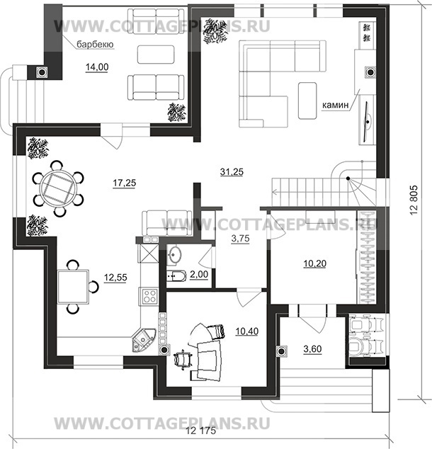 Поэтажные планы проект дома 205-71 общ. площадь 258,60 м2