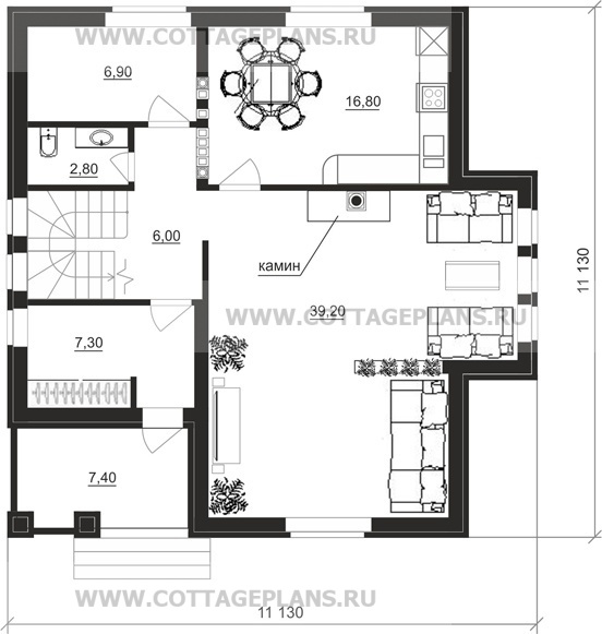 Поэтажные планы проект дома 15-88 общ. площадь 263,25 м2