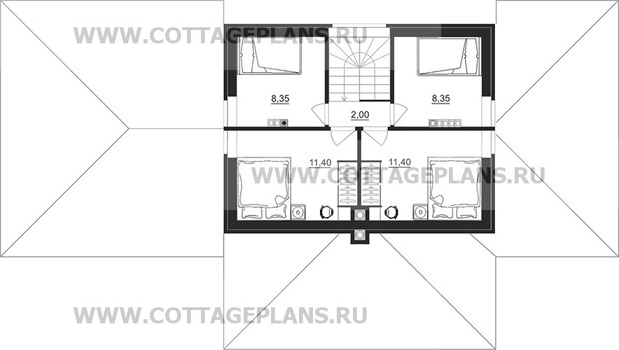Поэтажные планы проект дома 93-36 общ. площадь 177,20 м2