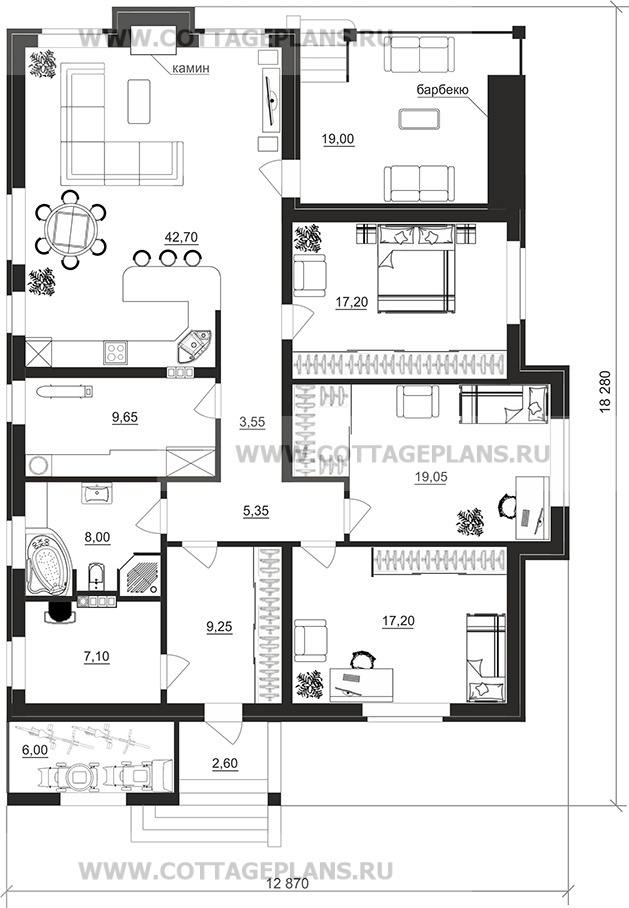 Поэтажные планы проект дома 900-11 общ. площадь 139,05 м2