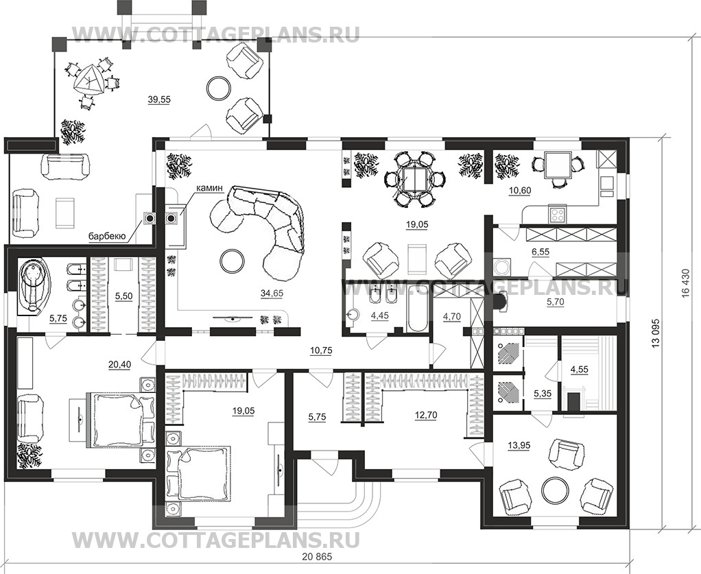 Поэтажные планы проект дома 07-25 общ. площадь 188,40 м2