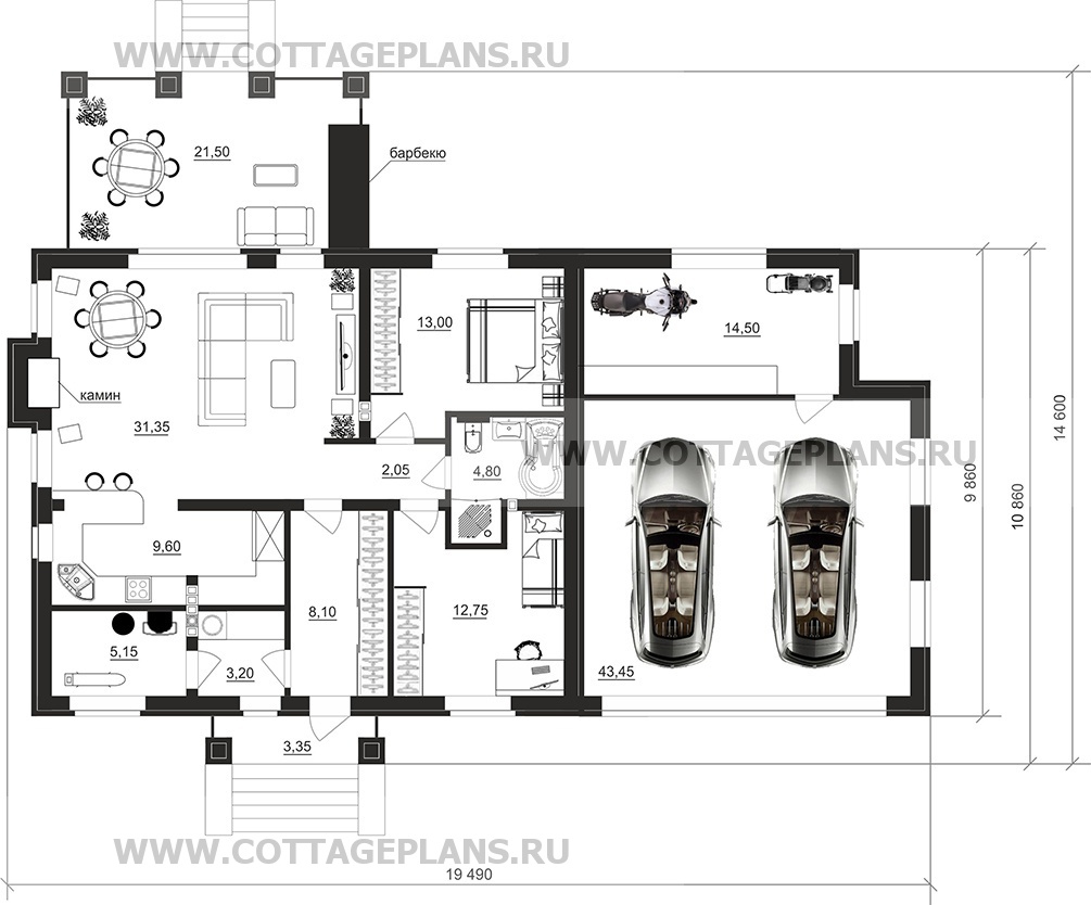Поэтажные планы проект дома 902-24 общ. площадь 148,85м2