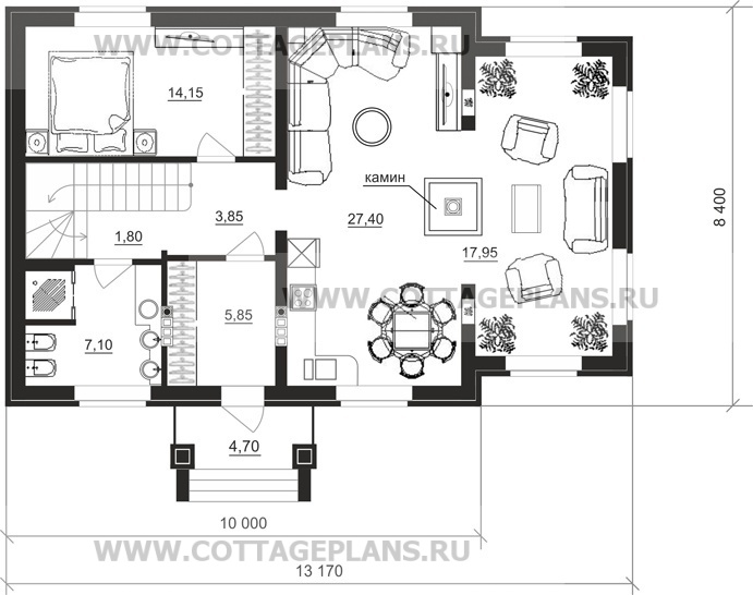 Поэтажные планы проект дома 71-33 общ. площадь 214,75 м2