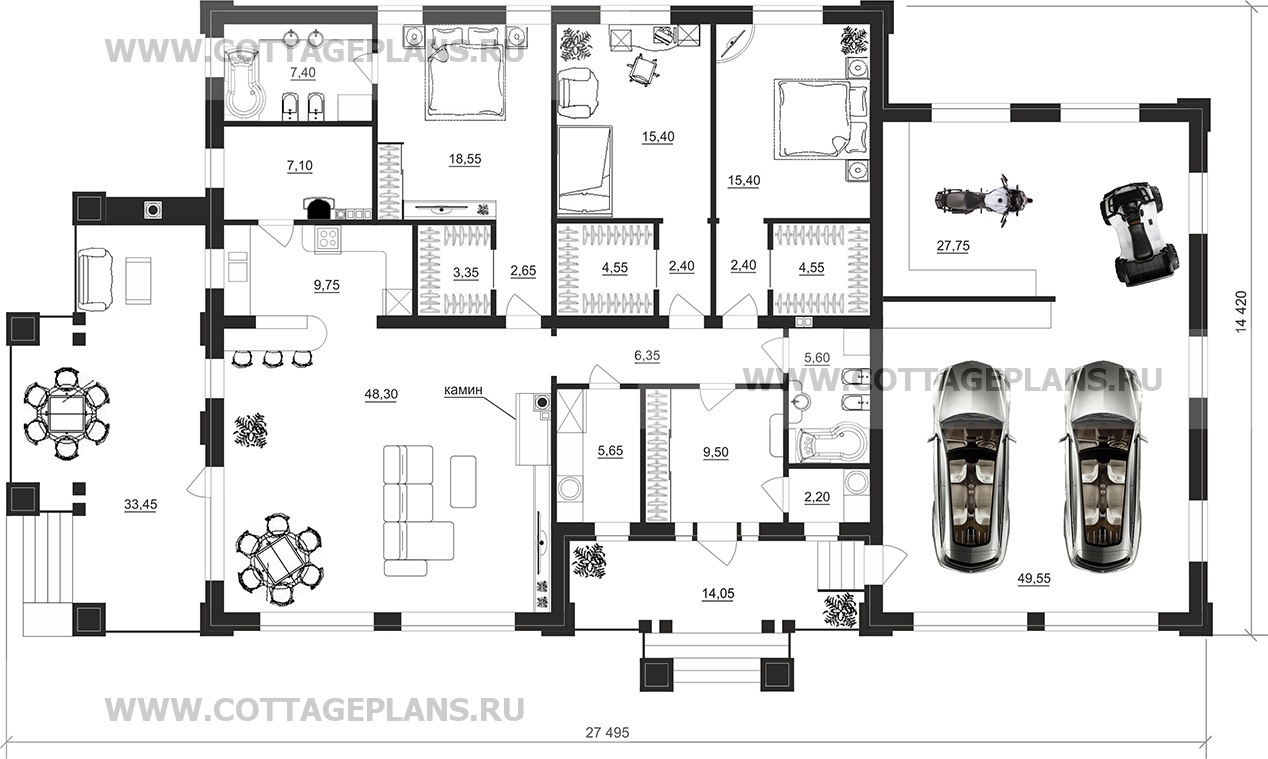 Поэтажные планы проект дома 90-94 общ. площадь 246,30 м2