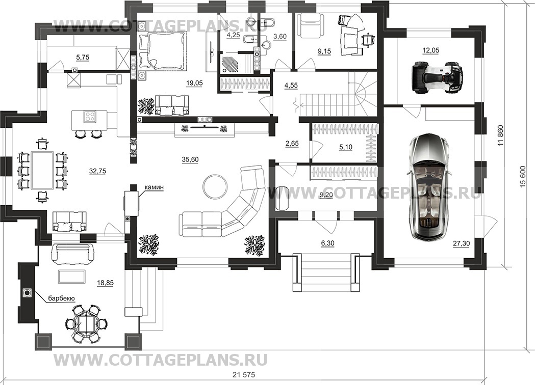 Поэтажные планы проект дома 203-60 общ. площадь 421,65 м2